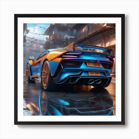 Metallic speed Art Print