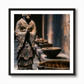 Buddhist Statue In A Museum Art Print