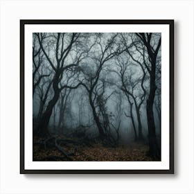 Creepy Realistic Halloween Background Art Print