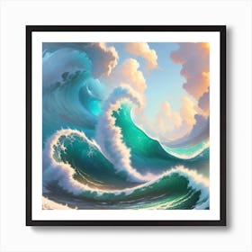 Waves In The Ocean Art Print