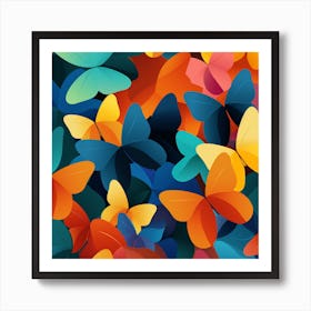 Colorful Butterflies 35 Art Print