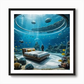 Underwater Bedroom Art Print