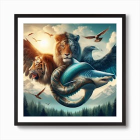 Extreme animals Art Print