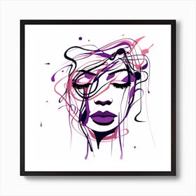 Woman'S Face 9 Art Print