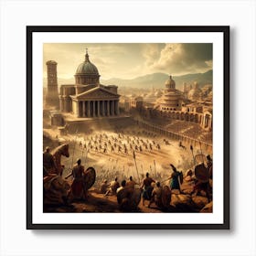 Battle Of Rome Art Print