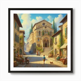 Street In Tuscany Art Print