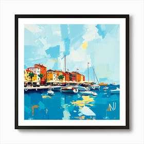 Croatia Harbour Art Print