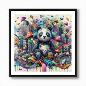 Psychedelic Panda 17 Art Print