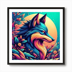 Wolf Painting Art Print