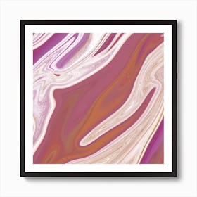 Abstract Pink And Purple Swirls Art Print