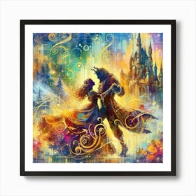 A Beauty And A Beast Dance 2 Art Print