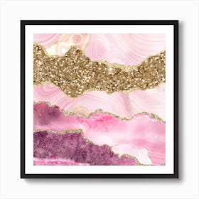 Agate Glitter Dazzle Texture 18 Art Print