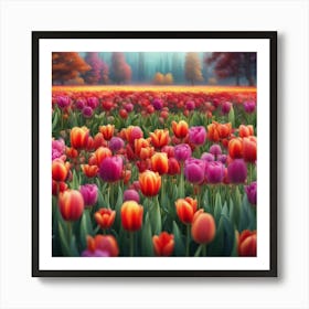 Tulip Field Art Print