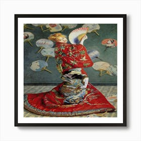 Camille Monet In Japanese Costume (1876) Art Print