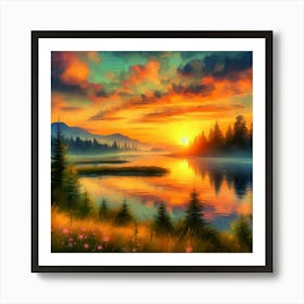 Enchanted Horizon 3 Art Print