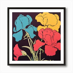 Sweet Pea 2 Pop Art Illustration Square Art Print