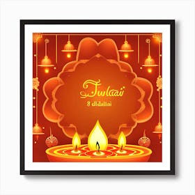 Diwali Greeting 1 Art Print