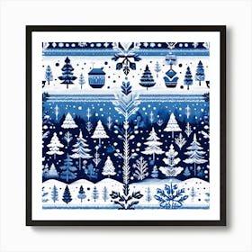 Christmas Tree, A Cozy Winter Sweater Pattern Inspired Art Print