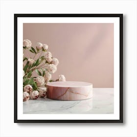 Pink Marble Cake 9 Art Print