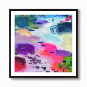 Abstract Painting with Pink 1 Art Print