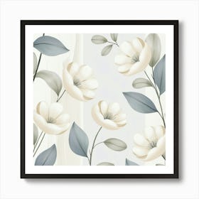 Leonardo Phoenix A Serene Illustration Of Japandiinspired Flor 1 Art Print