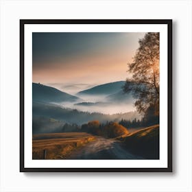 Sunrise Over The Valley Art Print