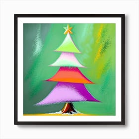 Colorful tree Art Print