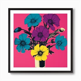 Cineraria 1 Pop Art Illustration Square Art Print