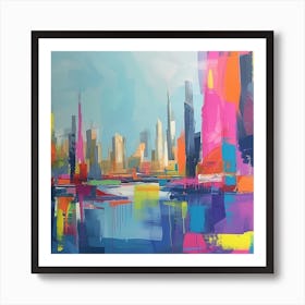 Abstract Travel Collection Dubai Uae 6 Art Print