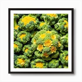 Close Up Of Broccoli 9 Art Print