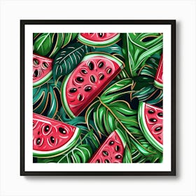 Watermelon Slices (11) Art Print