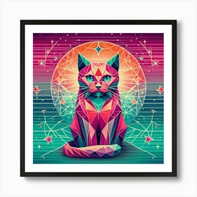 Munchkin Low Poly Cat Art Print