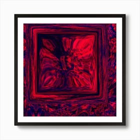 Abstract Red Square Art Print