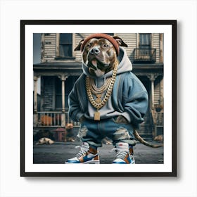 Hip Hop Dog 2 Art Print