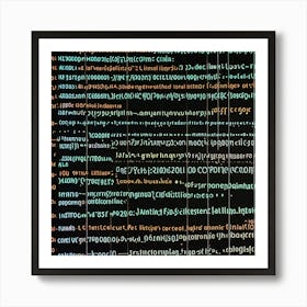 Computer Code 1 Art Print