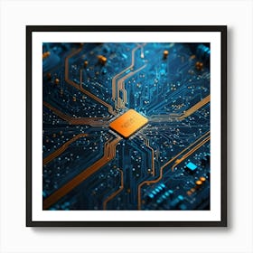 Computer Circuit Board 9 Art Print