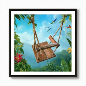 Swing In The Jungle 7 Art Print