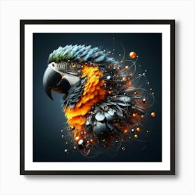 Abstract Parrot Art Print