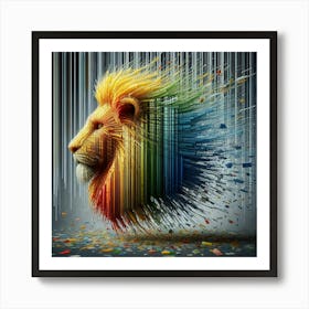 Lion Head 7 Art Print