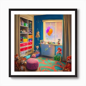 Luna I Want A Painting Of A Childs Room That Belongs To A Litt 0 Art Print