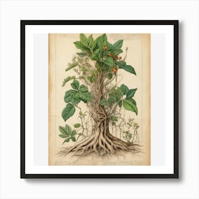 a whole plant with its roots Art Print