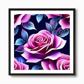 Roses Wallpaper 12 Art Print