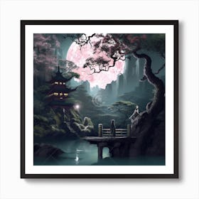 Myeera Ninja In The Distance Meditating In An Enchanted Fairy T Fe18872f 5e59 4b0f 9f0d 38df74075436 Art Print