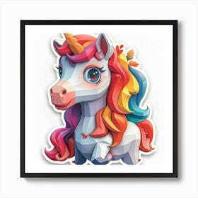 Unicorn Sticker 103 Art Print