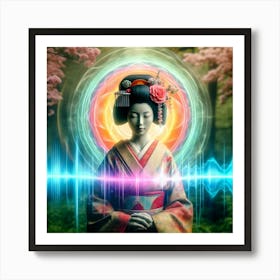 Creative Geisha Illustration 65 Art Print