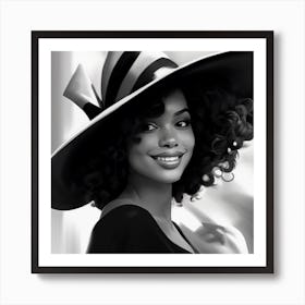 Black And White Portrait 5 Art Print