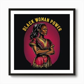 Black Woman Power Art Print