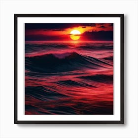 Sunset Over The Ocean 47 Art Print