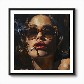 'Smoking Girl' Art Print