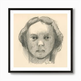 Portrait Study Of Mrs. Galand, Mikuláš Galanda Art Print